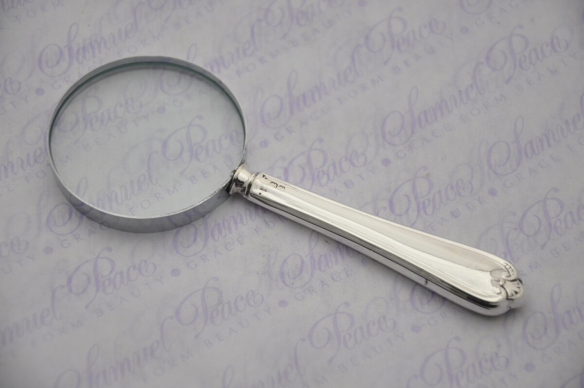 John Biggin Jesmond Pattern Sterling Silver Magnifying Glass Sheffield 1948 - Image 5