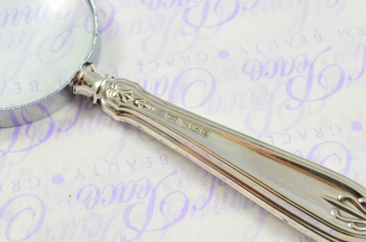 William Yates Paxton Pattern Sterling Silver Magnifying Glass Sheffield 1916 - Image 6