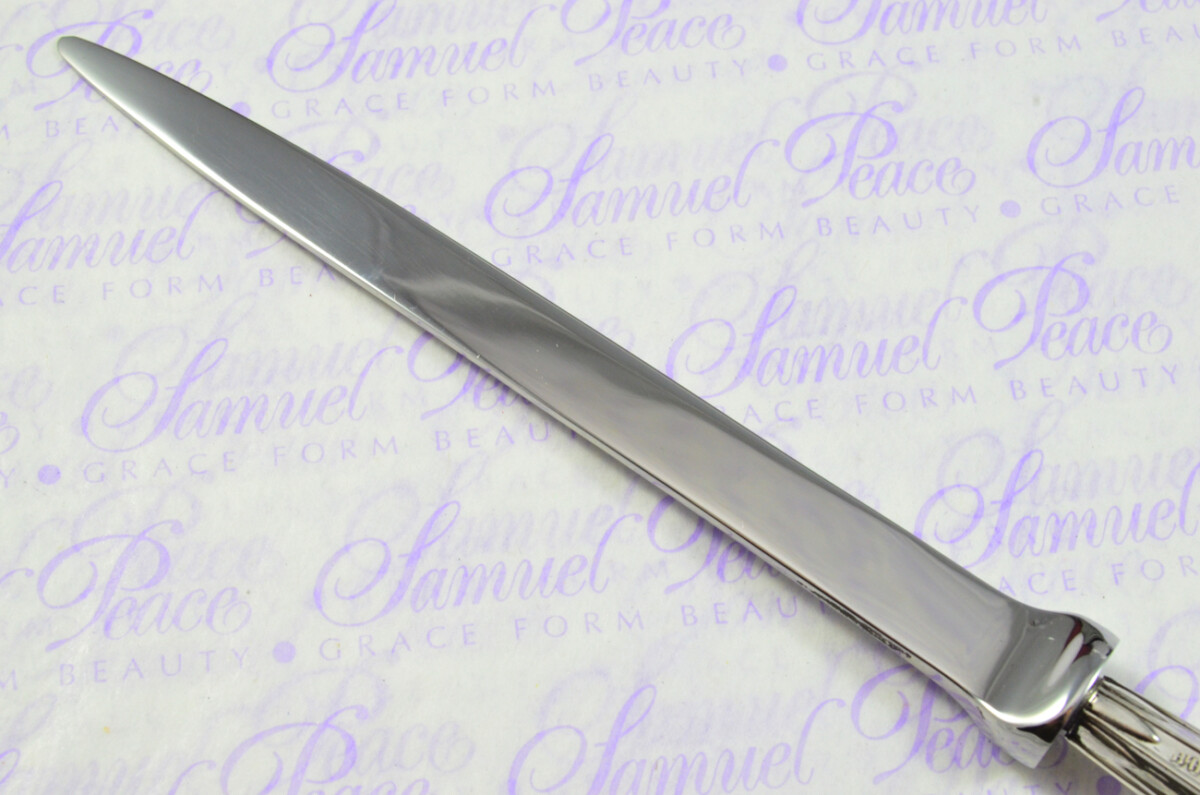 Henry Hunt Sheffield Sterling Silver Handled Letter Opener Lotus Pattern 1963 Cased - Image 6
