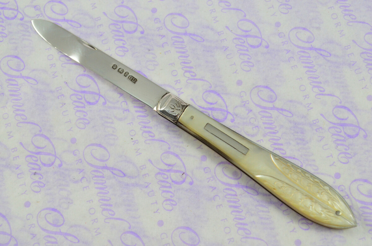 Pristine Silver Bladed Mother Of Pearl Fully Restored Sheffield Made Pen/Pocket Knife 1870 - Image 10