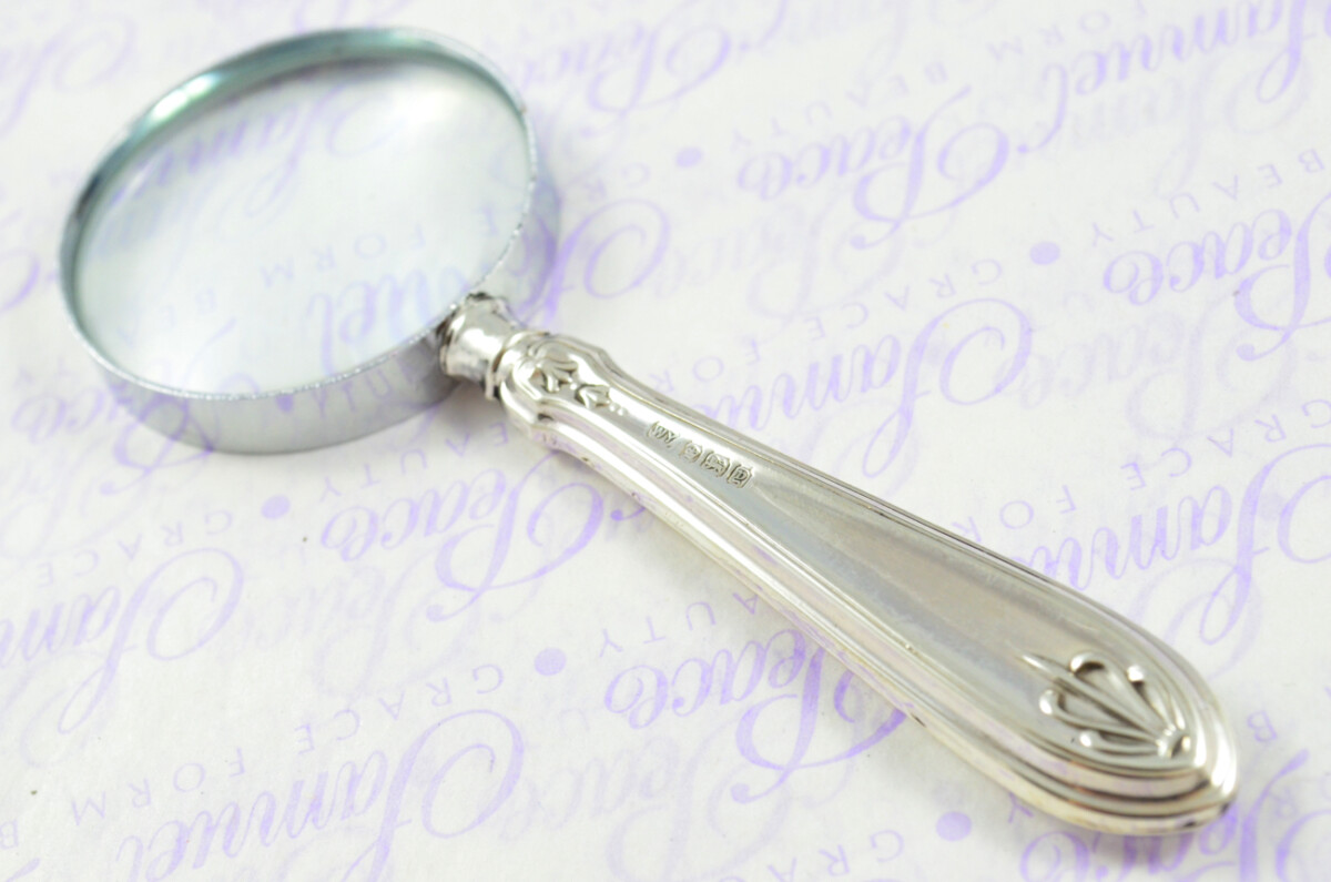 William Yates Paxton Pattern Sterling Silver Magnifying Glass Sheffield 1916 - Image 9