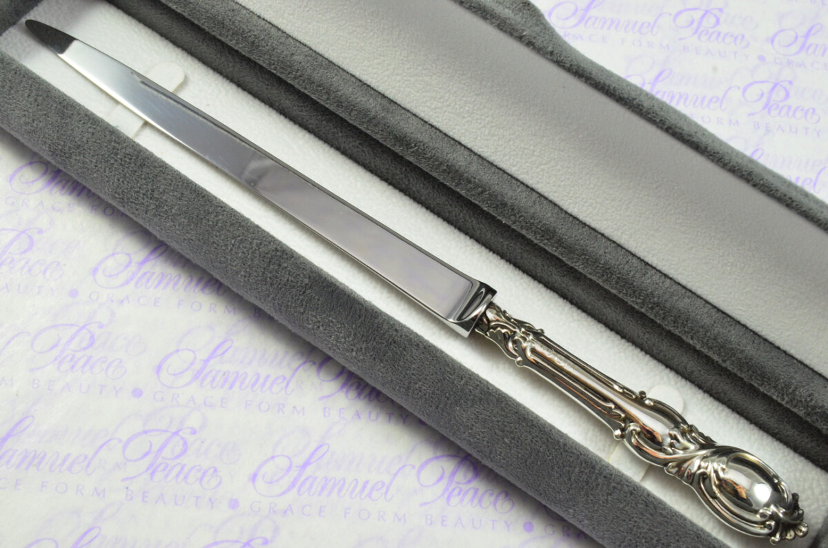 Harrison Brothers & Howson Sheffield Sterling Silver Handled Letter Opener Featherstone Pattern 1894 Cased - Image 2