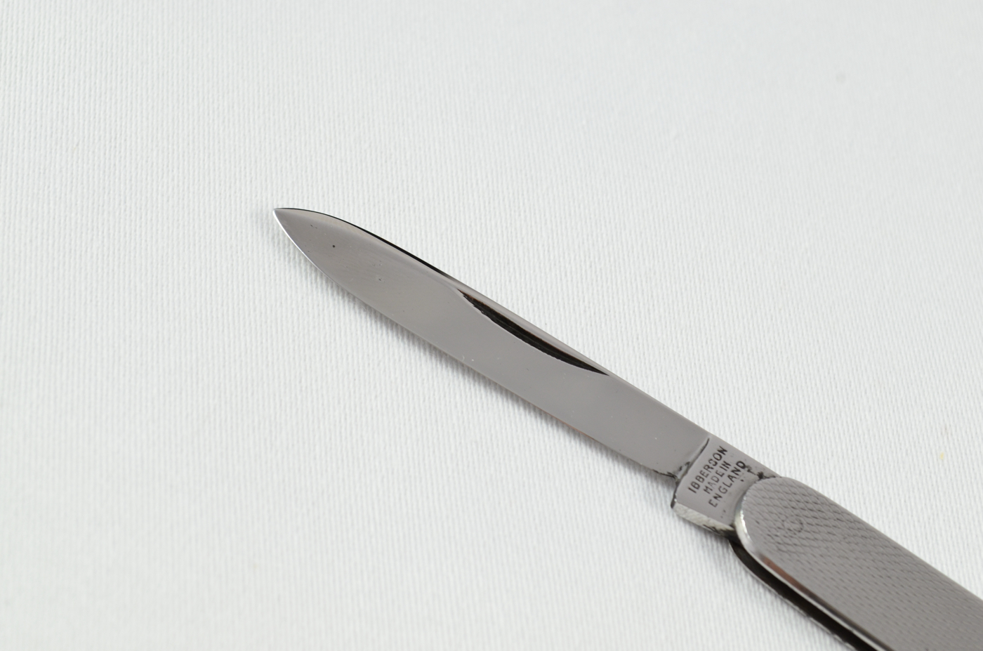 An Ibberson Folding Engine Turned Stainless Steel Pocket Pen Knife Sheffield - Image 2