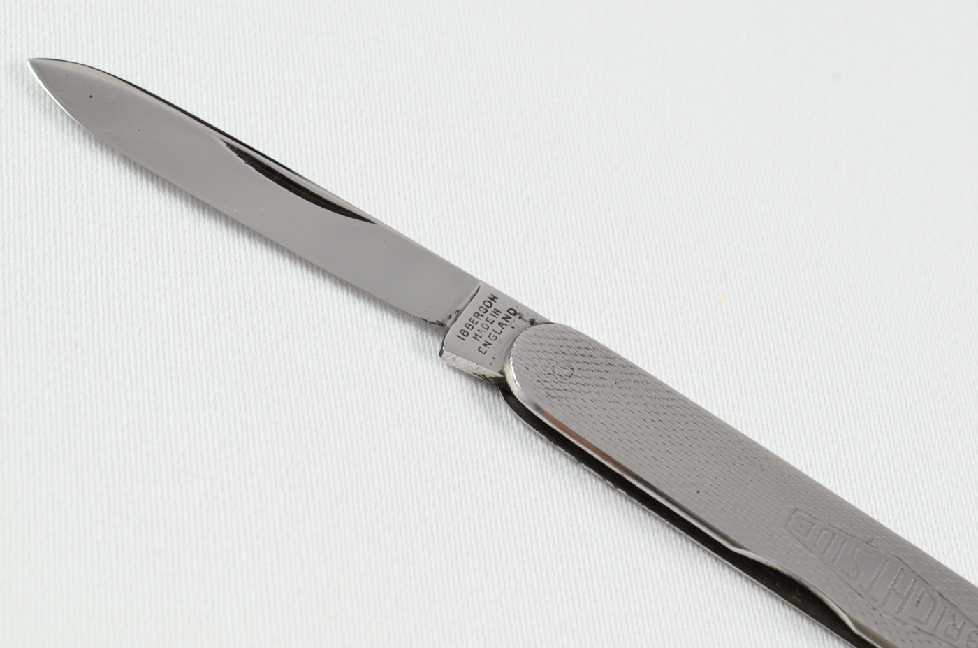 An Ibberson Folding Engine Turned Stainless Steel Pocket Pen Knife Sheffield - Image 3