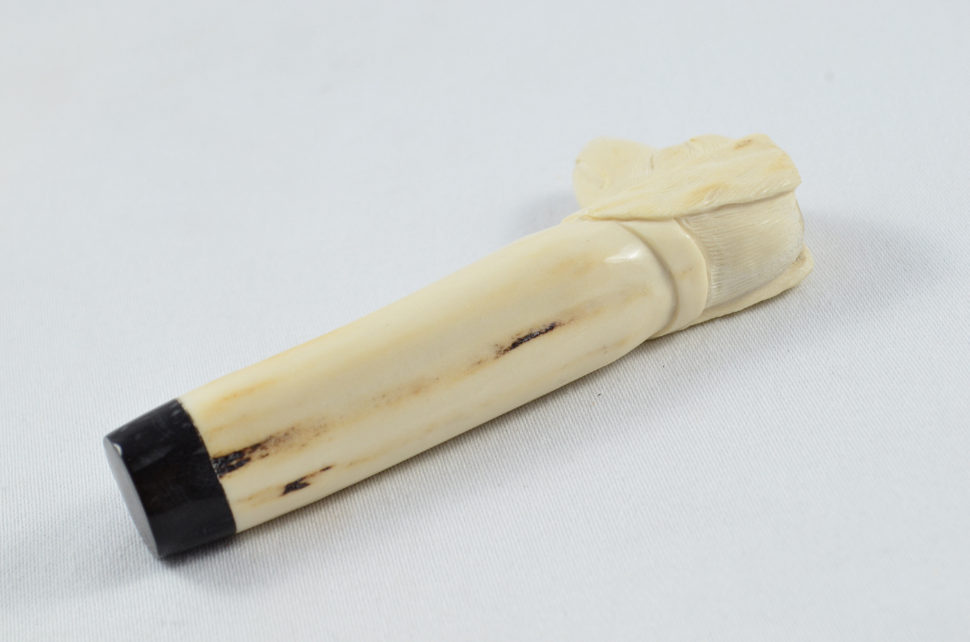 Dog Carved Walking Stick Cane Top Handle Stag Antler Horn Made Sheffield England - Image 4
