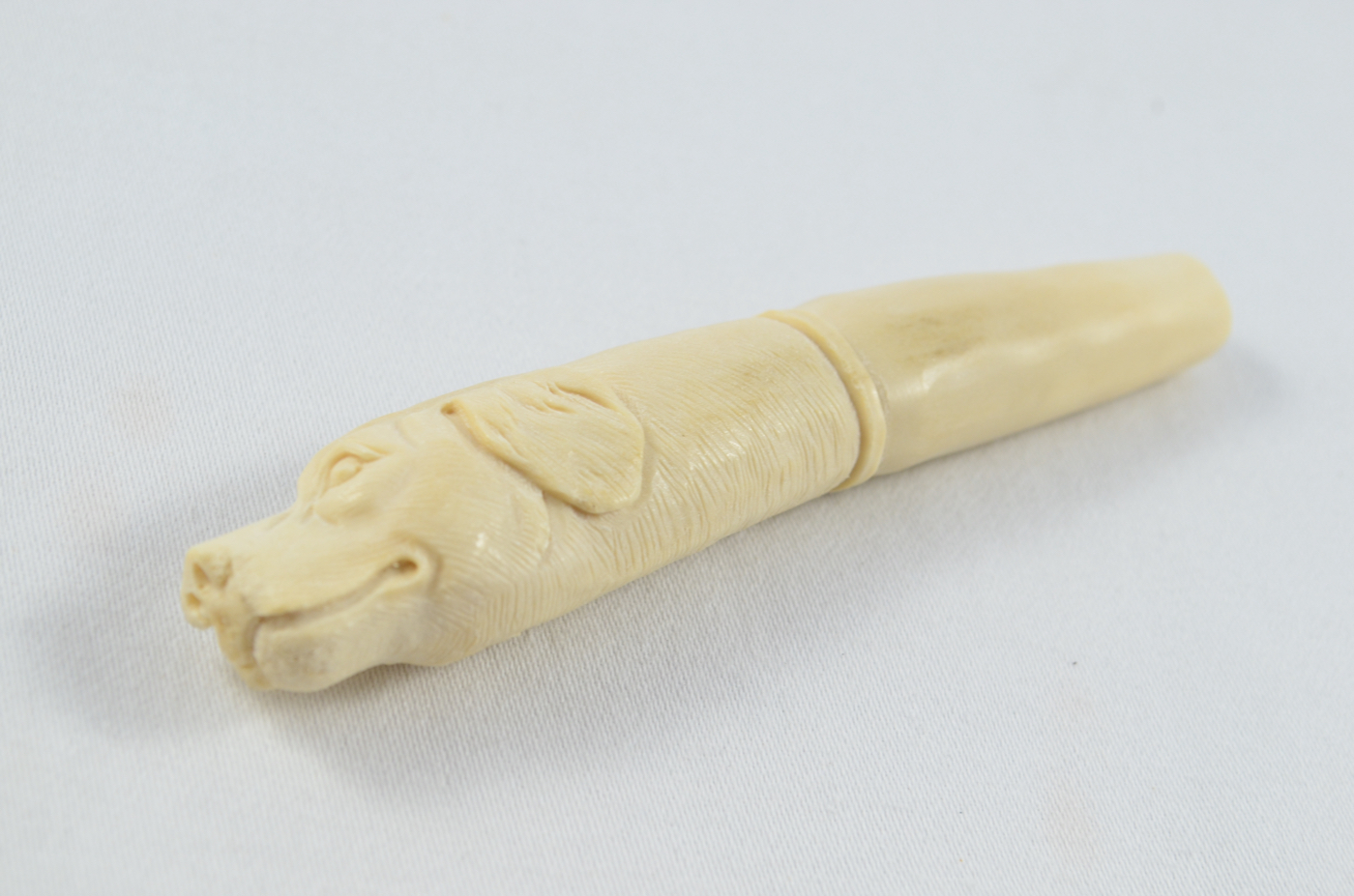 Dog Carved Walking Stick Cane Top Handle Stag Antler Horn Made Sheffield England