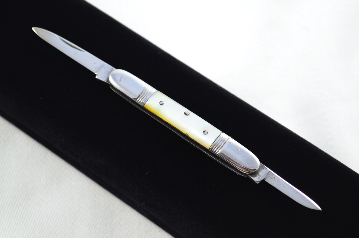 USA Manufactured Carbon Steel Bladed Pearl Scaled Pen/Fruit Knife