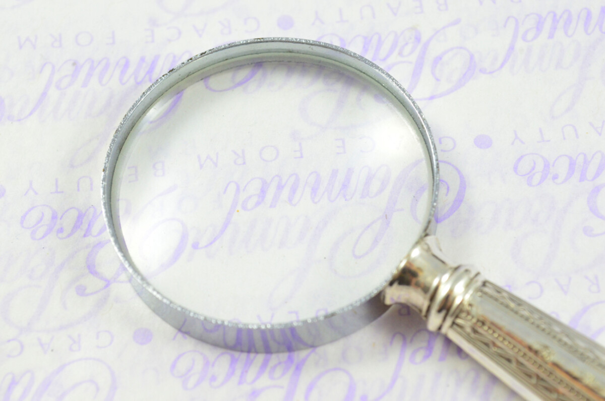 William Yates Feather Edge Pattern Sterling Silver Magnifying Glass Sheffield 1921 - Image 6
