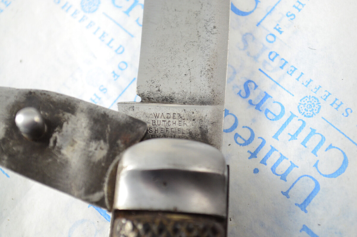 Antique British WWI Army Issue Jack Knife Wade and Butcher 1937 Made in Sheffield England - Image 5