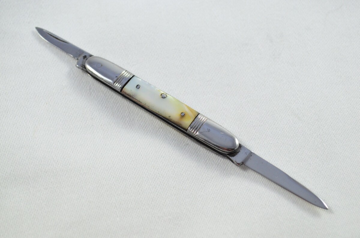 USA Manufactured Carbon Steel Bladed Pearl Scaled Pen/Fruit Knife - Image 5