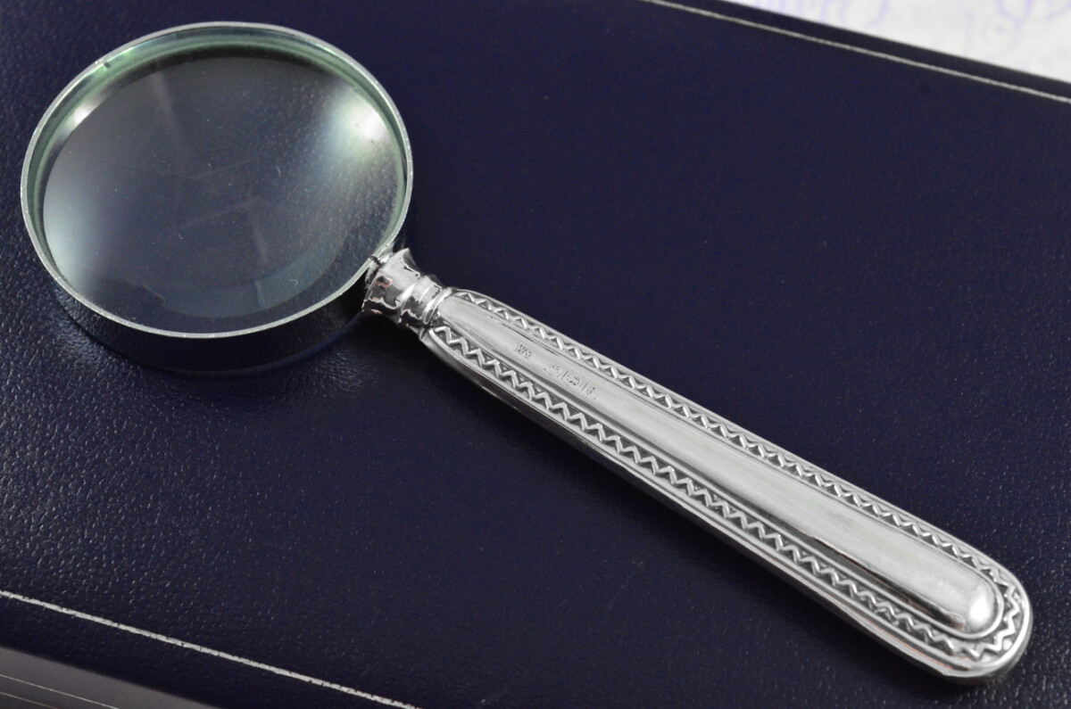 William Yates Oxford Pattern Sterling Silver Magnifying Glass Sheffield 1919