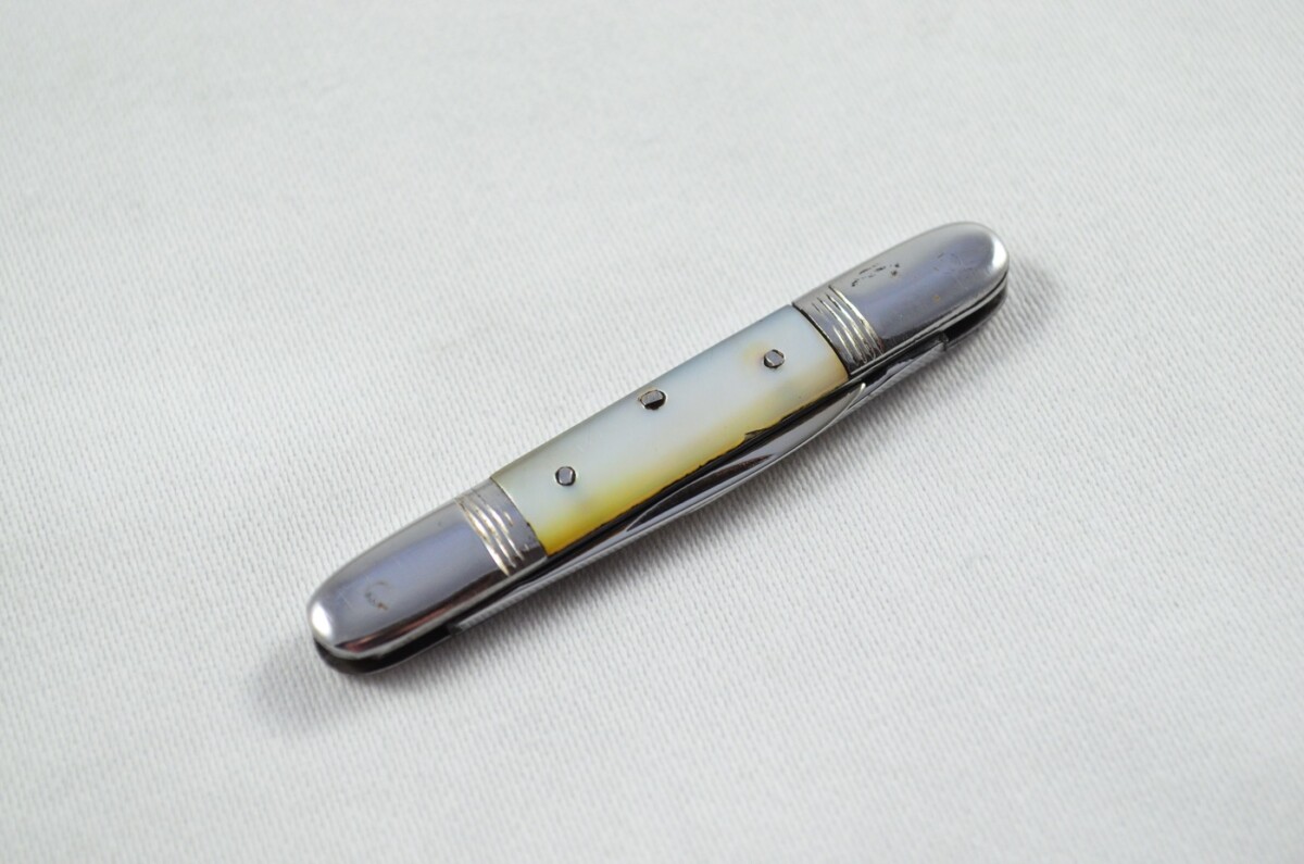 USA Manufactured Carbon Steel Bladed Pearl Scaled Pen/Fruit Knife - Image 6