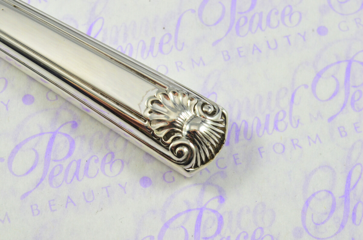 Harrison Brothers Sheffield Sterling Silver Handled Letter Opener Georgian Shell Pattern 1909 Cased - Image 5