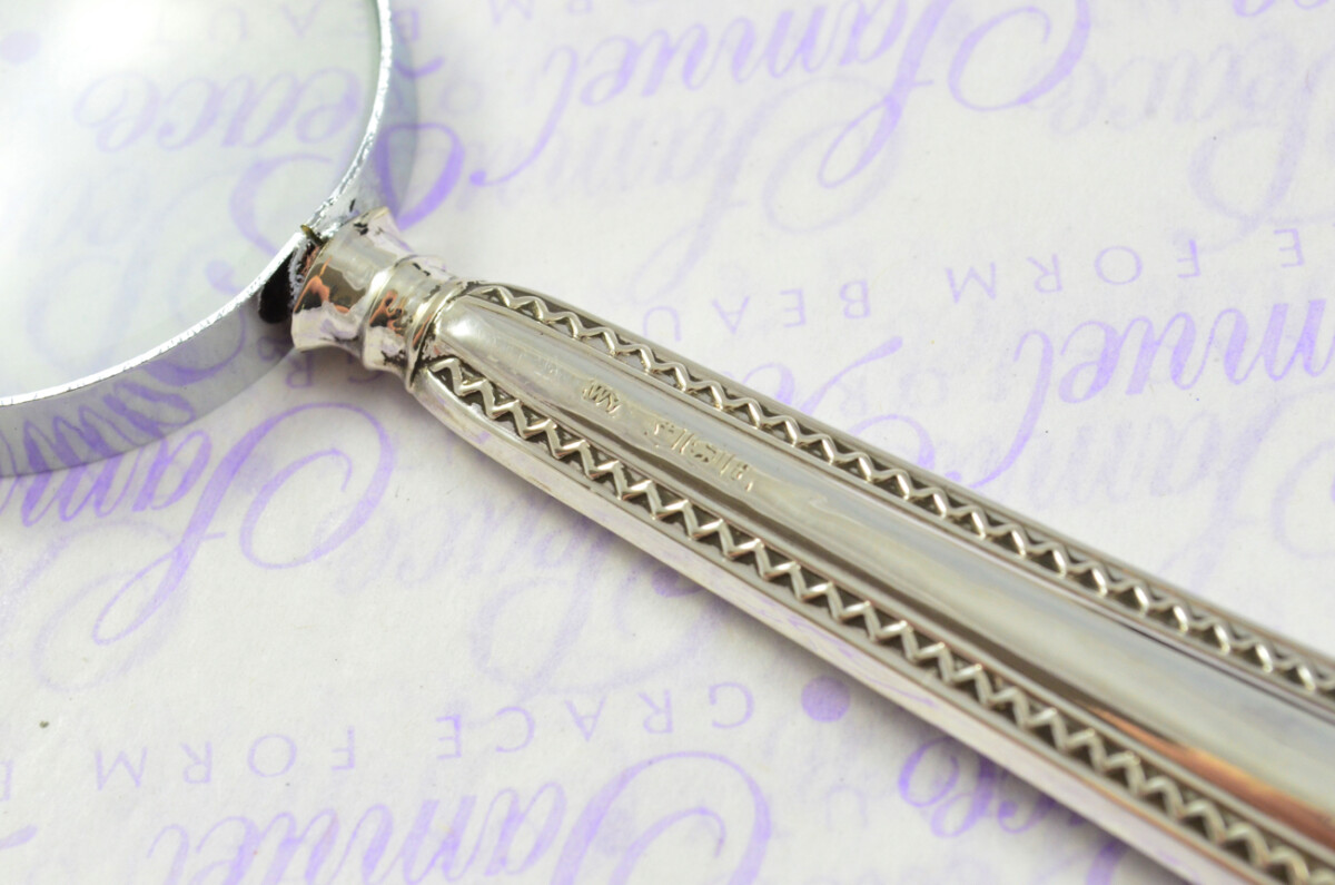William Yates Oxford Pattern Sterling Silver Magnifying Glass Sheffield 1919 - Image 4