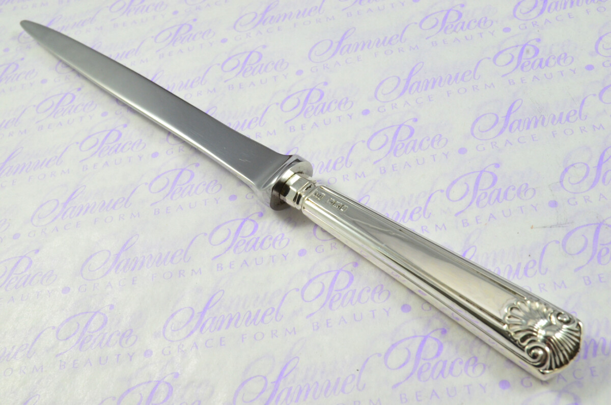 Harrison Brothers Sheffield Sterling Silver Handled Letter Opener Georgian Shell Pattern 1909 Cased - Image 8