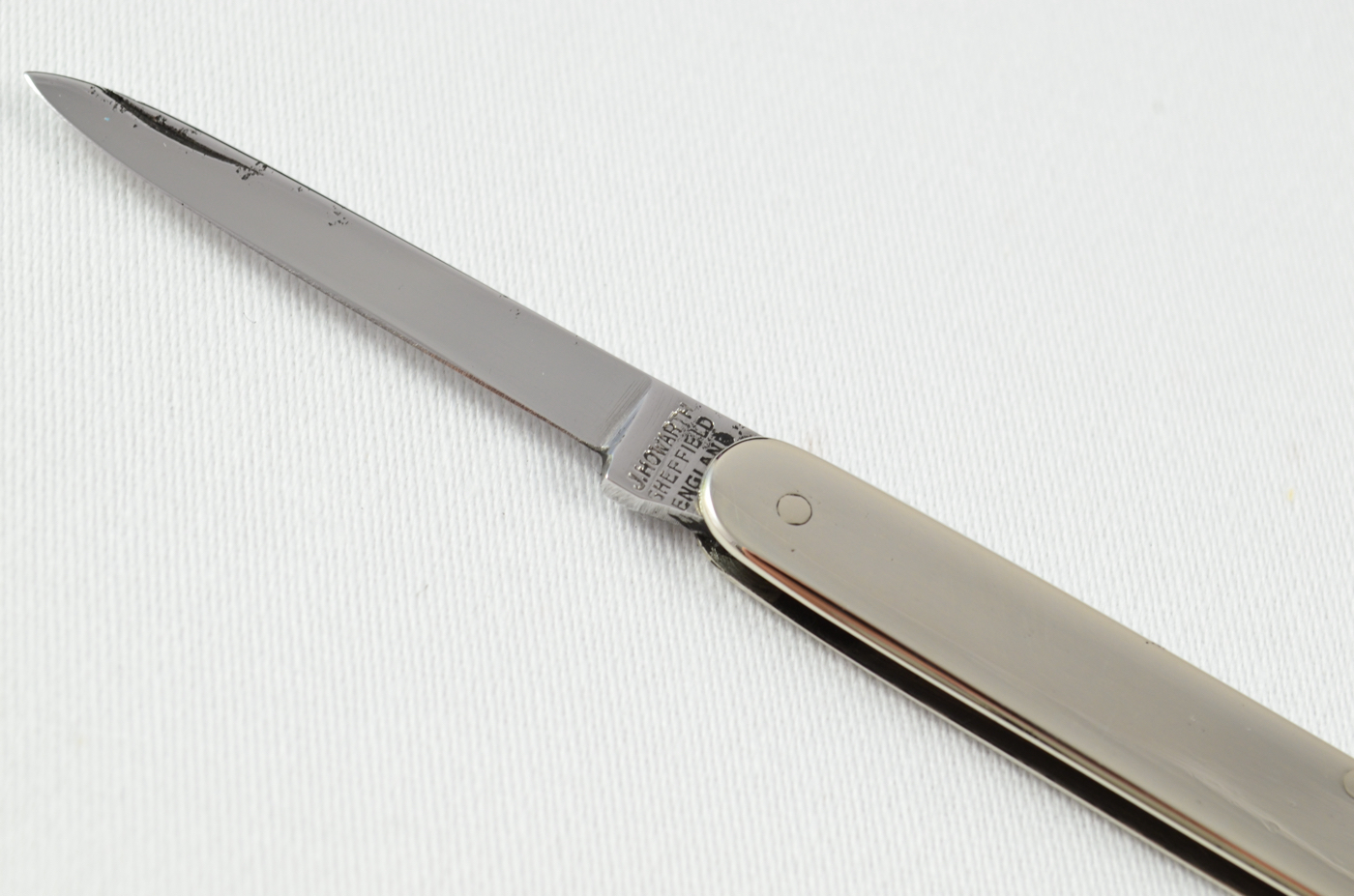 A J. Howarth Folding Nickel Scaled Pocket Pen Knife Sheffield - Image 3