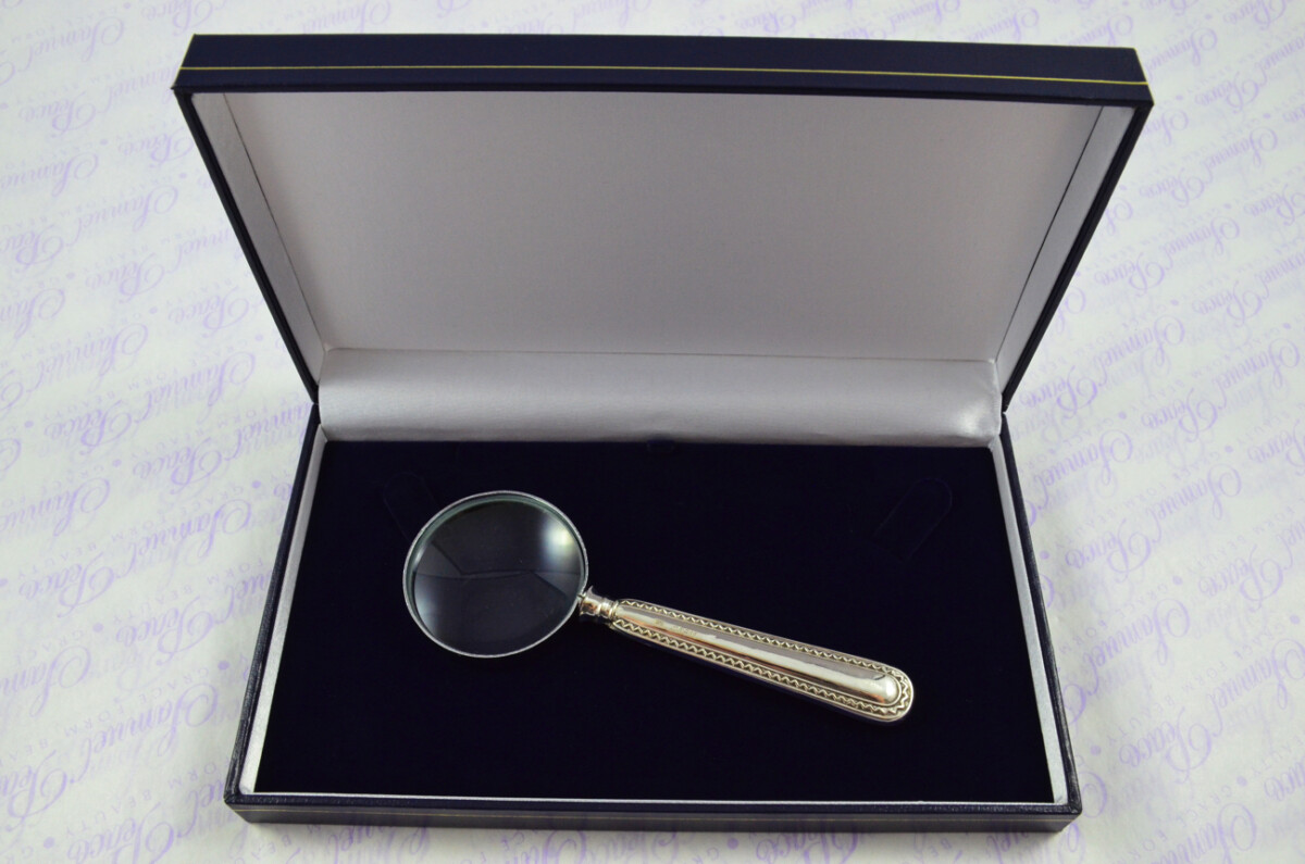 William Yates Oxford Pattern Sterling Silver Magnifying Glass Sheffield 1919 - Image 8
