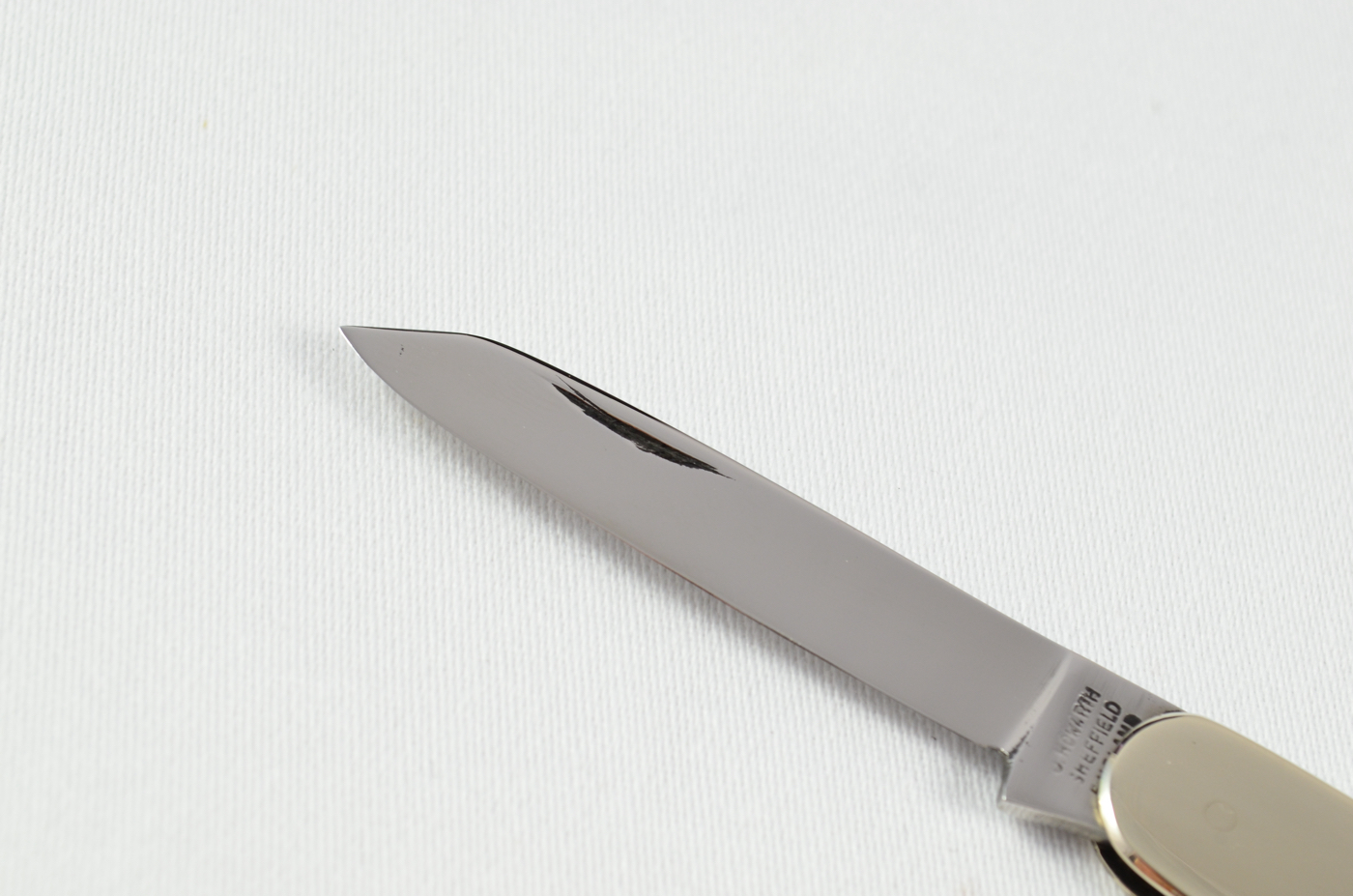 A J. Howarth Folding Nickel Engine Turned Scaled Pocket Pen Knife Sheffield - Image 2