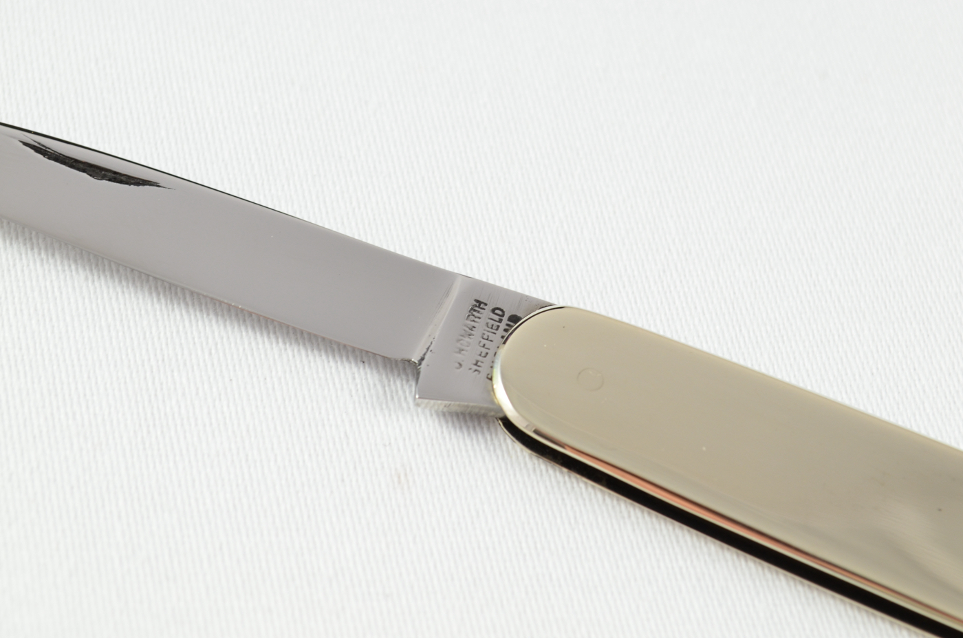 A J. Howarth Folding Nickel Engine Turned Scaled Pocket Pen Knife Sheffield - Image 3