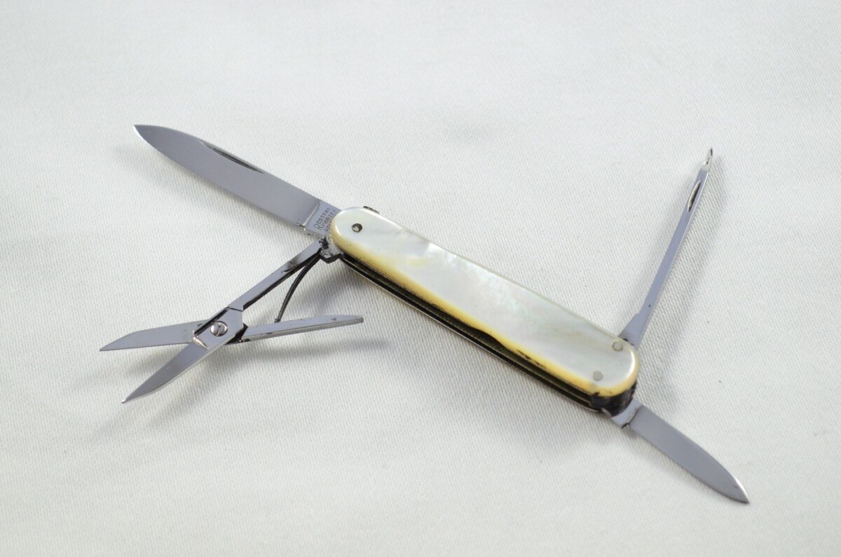 Rostfrei Solingen Carbon Steel Bladed Mother Of Pearl Scaled Pen/Pocket Knife