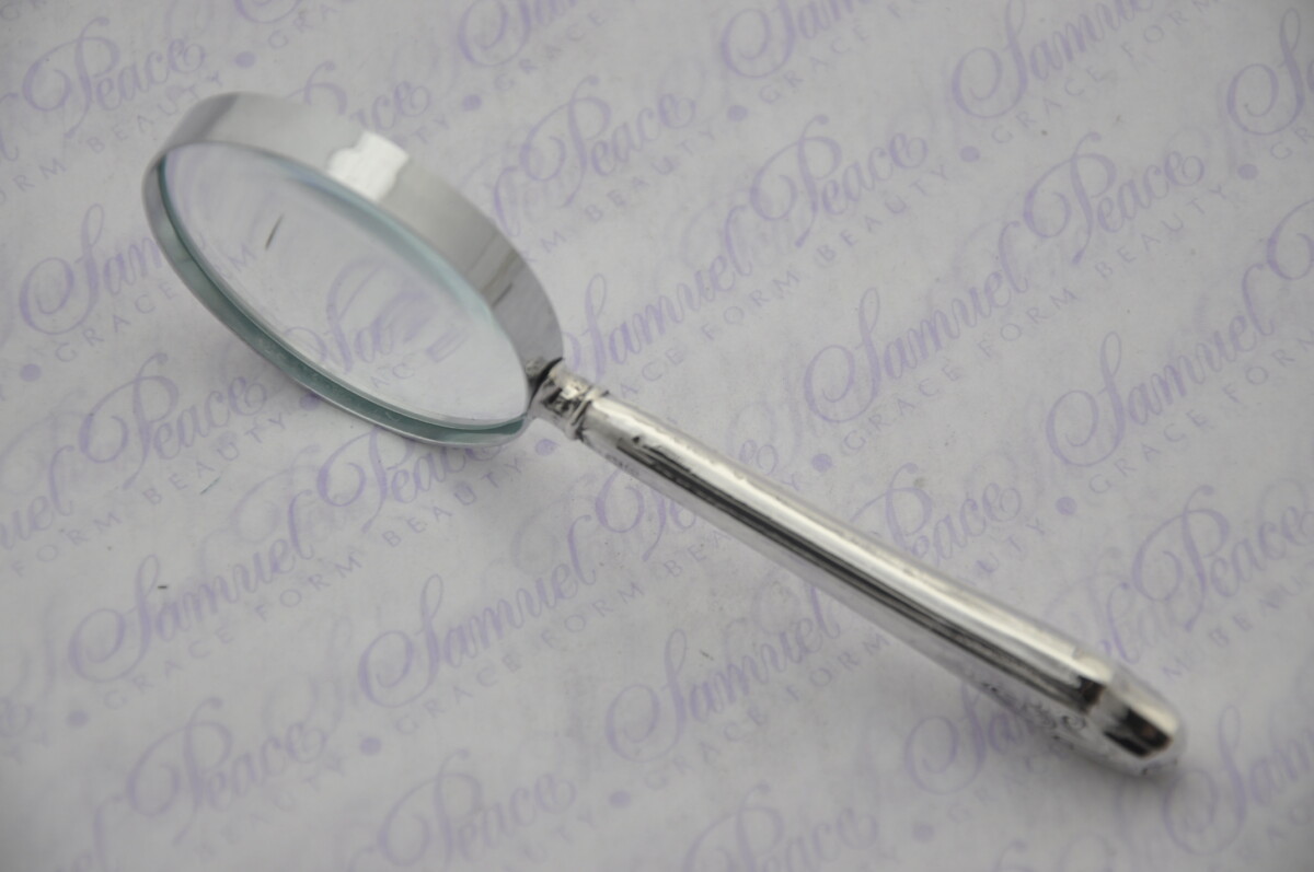 Frank Cobb Floral Deco Pattern Sterling Silver Magnifying Glass Sheffield 1901 - Image 4