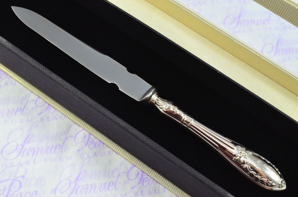 German .800 Silver Handled Letter Opener Kühnhaide Pattern C.1900 Cased - Image 2