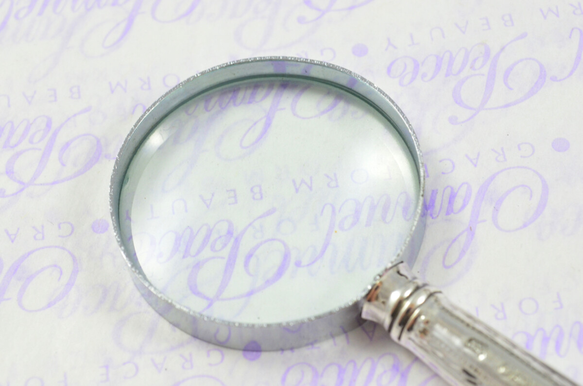 John Yates Feather Edge Pattern Sterling Silver Magnifying Glass Sheffield 1924 - Image 6