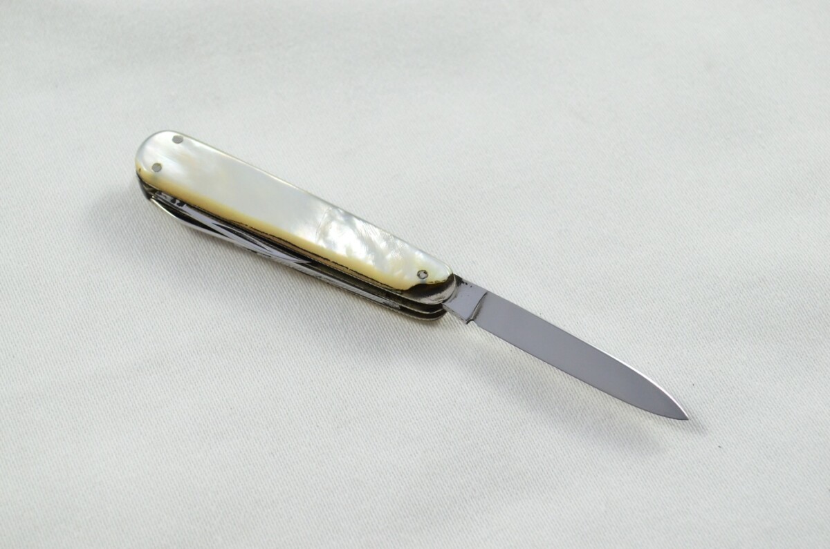 Rostfrei Solingen Carbon Steel Bladed Mother Of Pearl Scaled Pen/Pocket Knife - Image 9