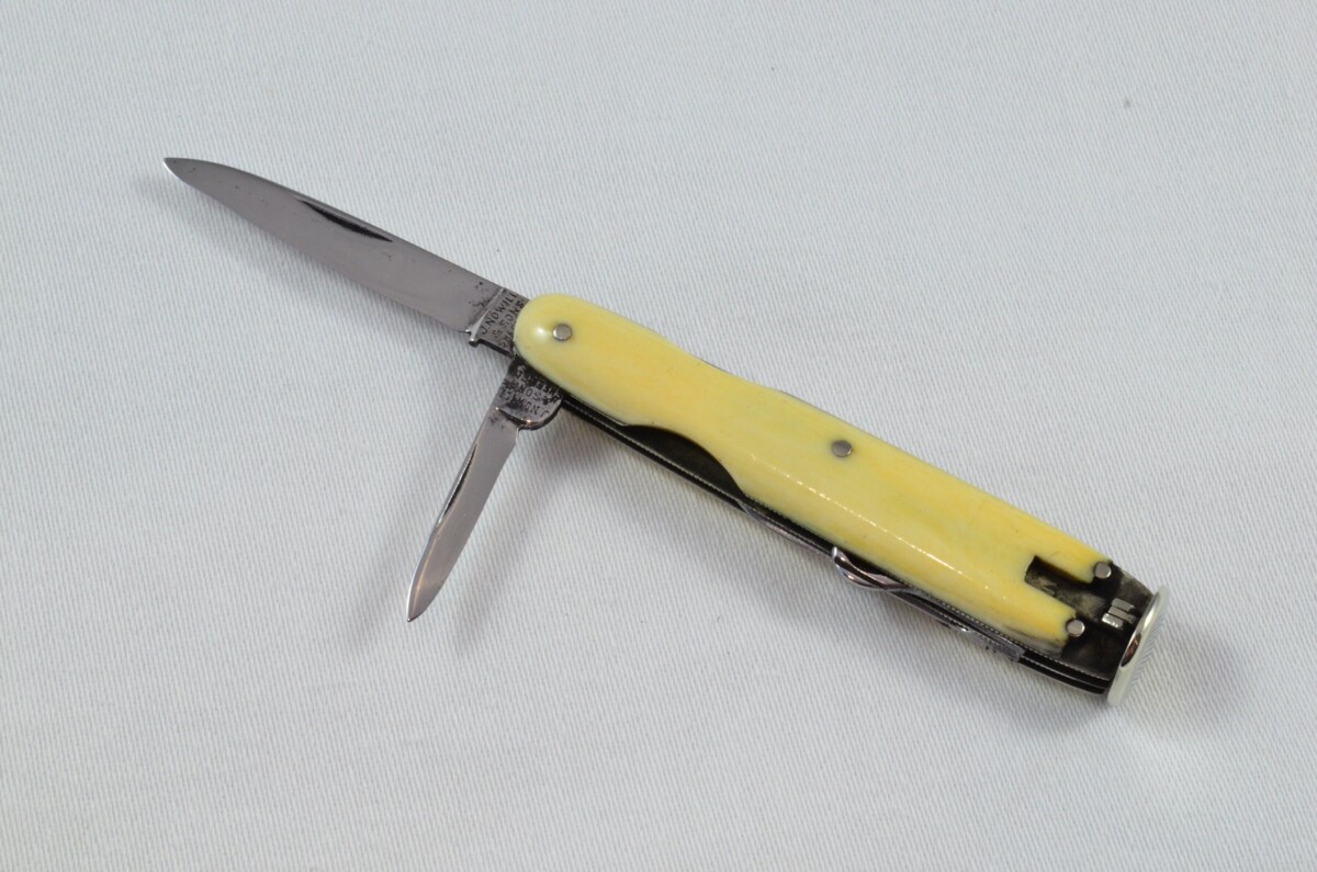 Antique Sheffield J. Nowill Ivory 6 Piece Folding Smokers Pocket Pen Knife - Image 3