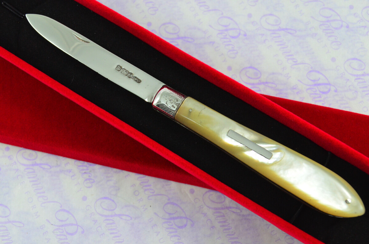 Huge Pristine Silver Bladed Mother Of Pearl Fully Restored Sheffield Made Pen/Pocket Knife 1903 - Image 2