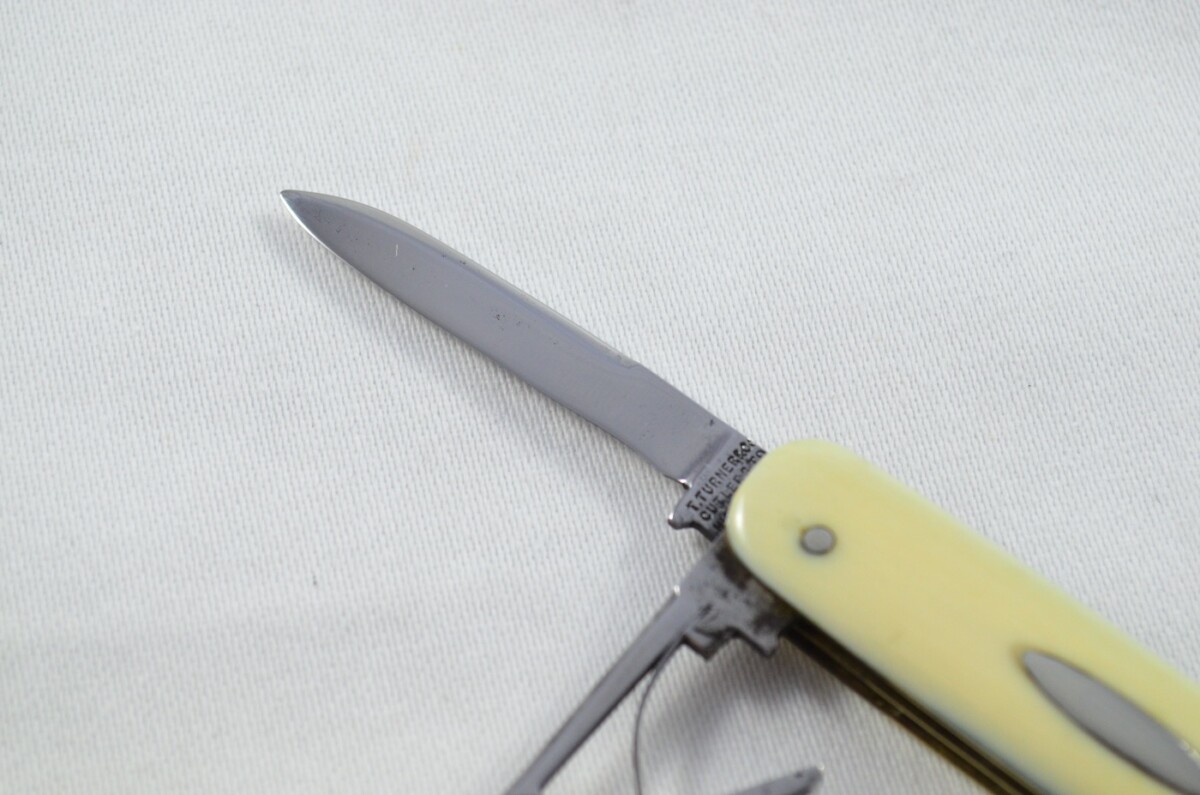 T. Turner Encore Carbon Steel Bladed Ivory Scaled Pen/Pocket Knife - Image 4