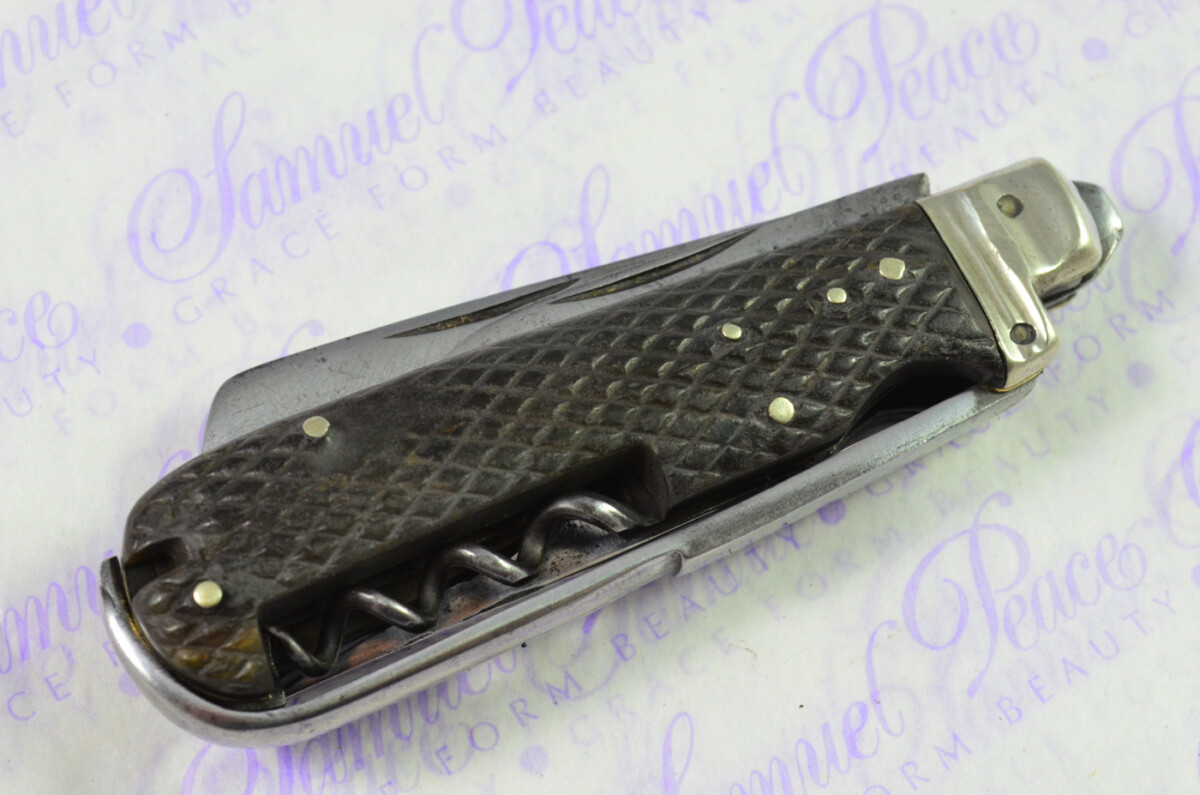 Antique RARE Sheffield Sporstman Knife Genuine c.1900 T. Ellin & Sons Made in Sheffield England - Image 6