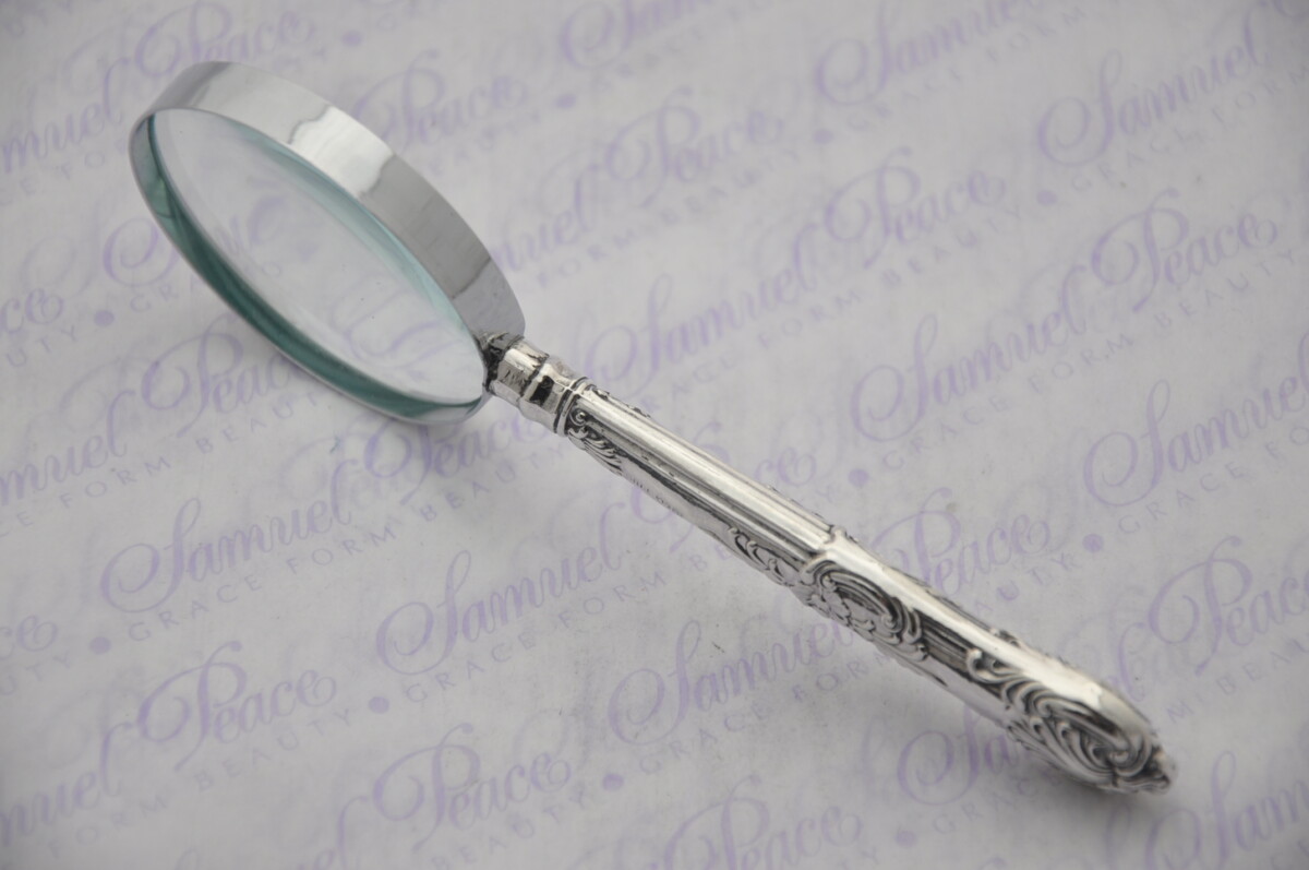 Charles James Allen Queens Pattern Sterling Silver Magnifying Glass Sheffield 1905 - Image 4