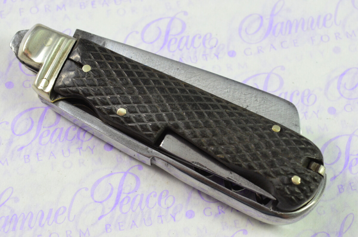 Antique RARE Sheffield Sporstman Knife Genuine c.1900 T. Ellin & Sons Made in Sheffield England - Image 7
