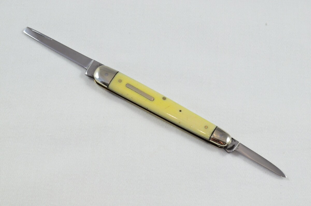 Sheffield Made Victorian Imitation Ivory Handled Pocket Pen Knife Double Bolster C.1880