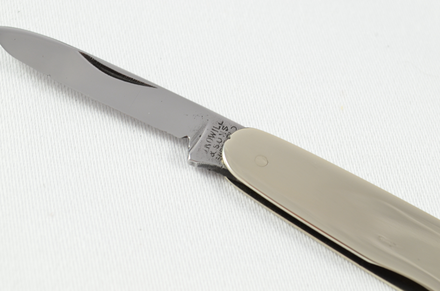 A J. Nowill Folding Nickel Pocket Pen Knife Sheffield - Image 3