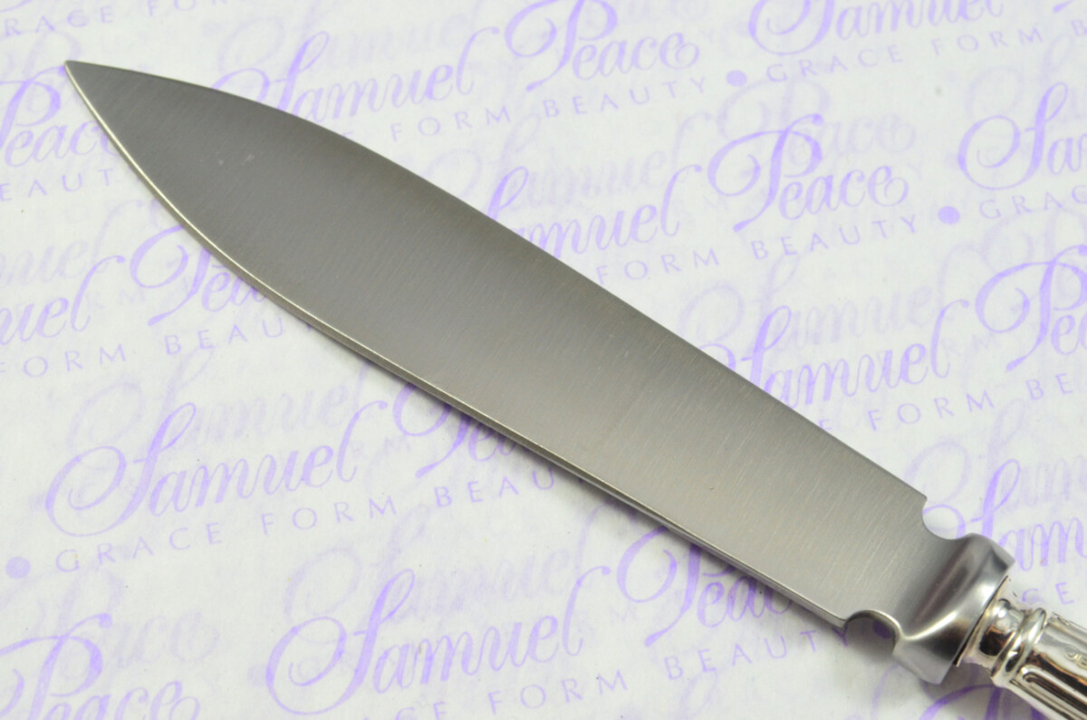 John Biggin Sterling Silver Handled Letter Opener Ribbon & Bow Pattern 1921 Cased - Image 6