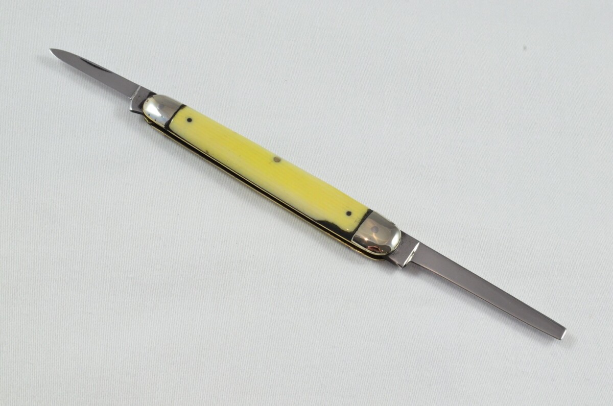 Sheffield Made Victorian Imitation Ivory Handled Pocket Pen Knife Double Bolster C.1880 - Image 2