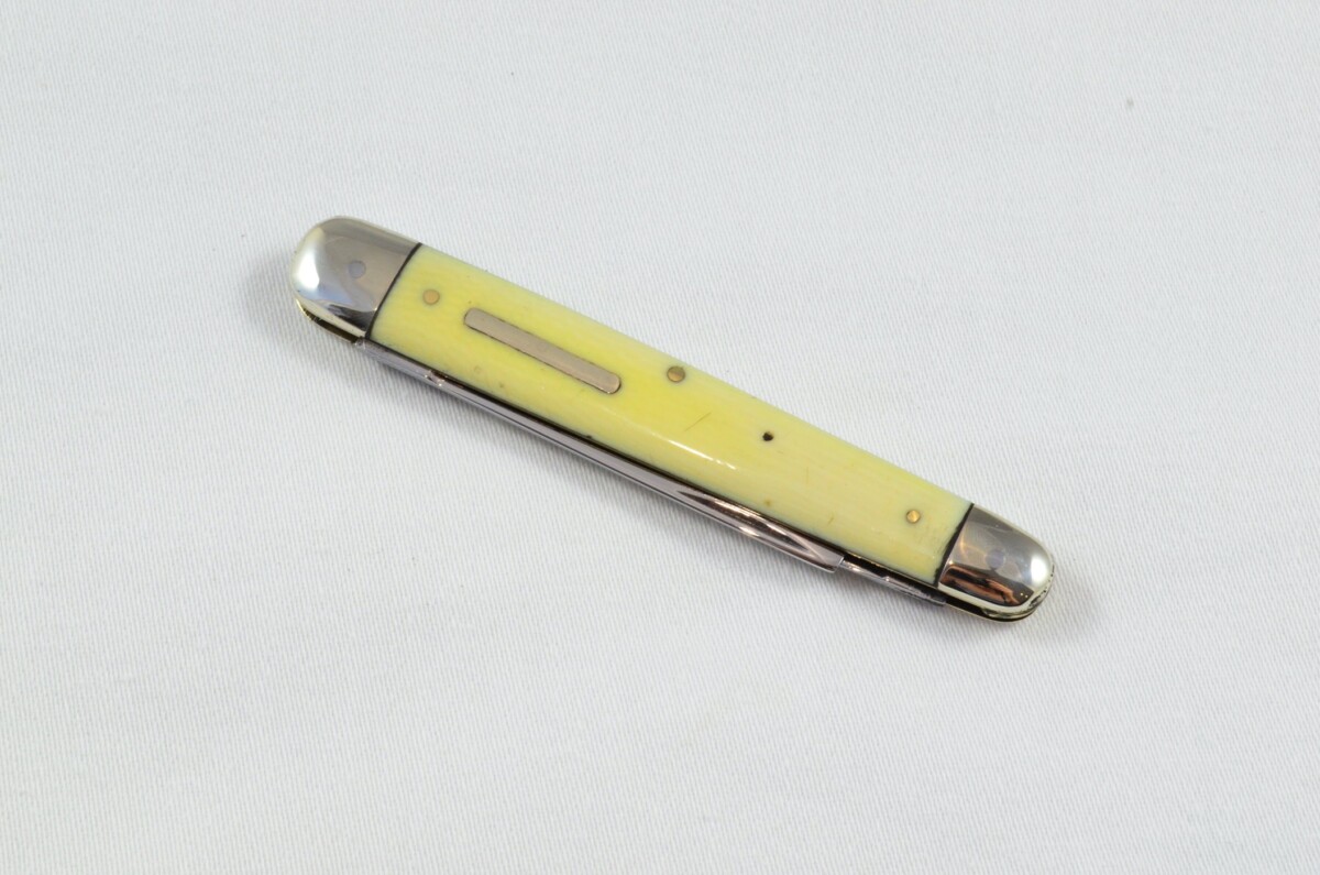 Sheffield Made Victorian Imitation Ivory Handled Pocket Pen Knife Double Bolster C.1880 - Image 4