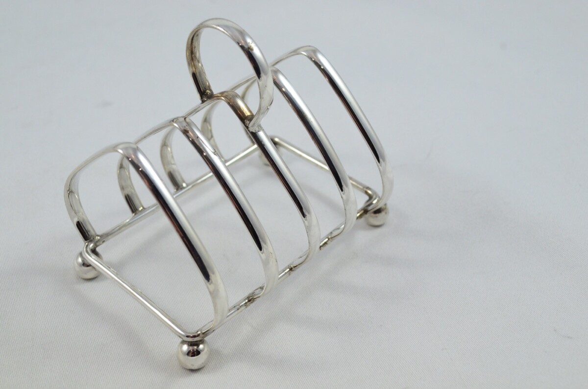 Art Nouveau Silver Plated Toast Rack Circa 1900
