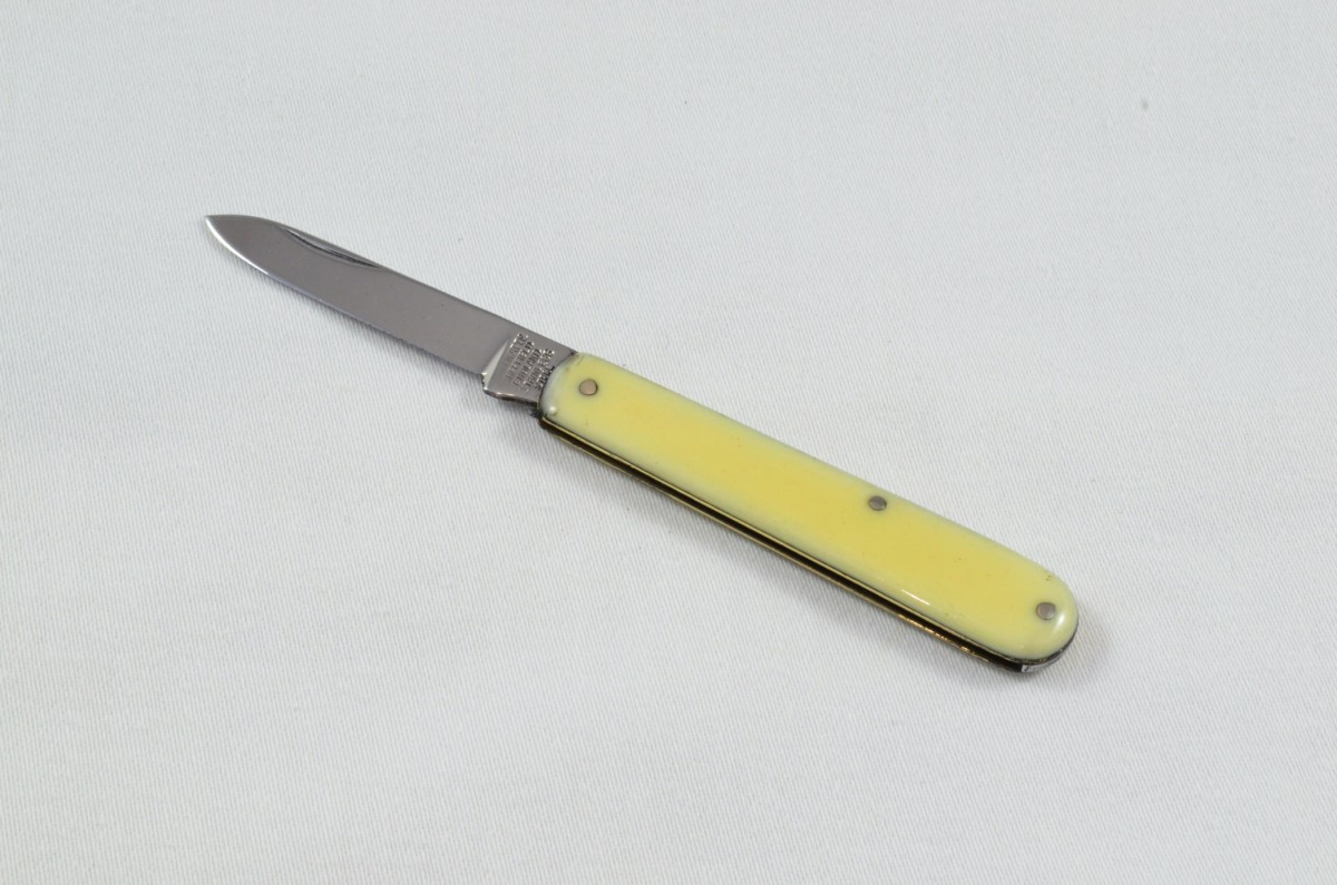 J. Watts Sheffield Made Imitation Ivory Handled Pocket Pen Knife