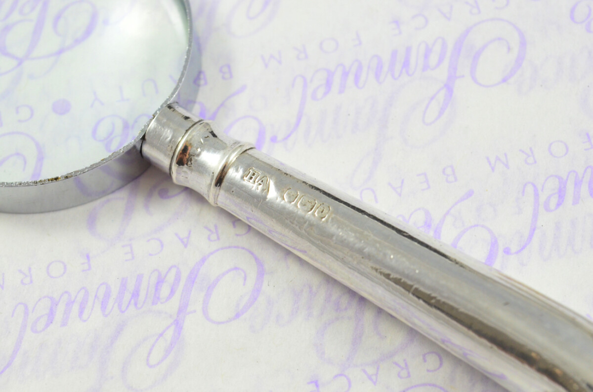 Atkin Bros Fluted Pistol Pattern Sterling Silver Magnifying Glass Sheffield 1913 - Image 5