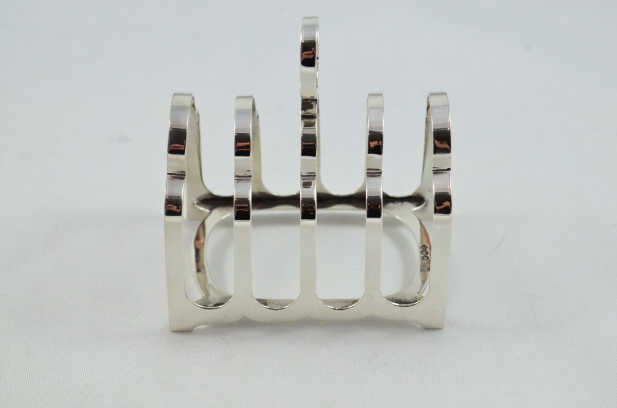 Sterling Silver Hallmarked Toast Rack Made in Sheffield 1919 - Image 2