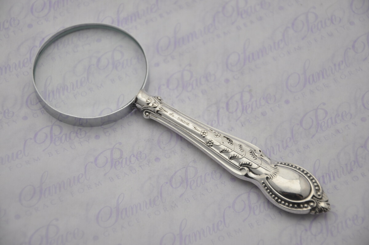 C.H.B Very Ornate Pattern Sterling Silver Magnifying Glass Sheffield 1935 - Image 3