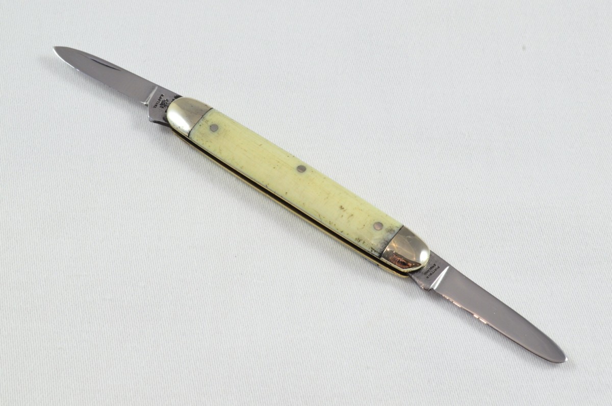 Sheffield Taylors Eye Witness Imitation Ivory Handled Pocket Pen Knife c.1925 - Image 2