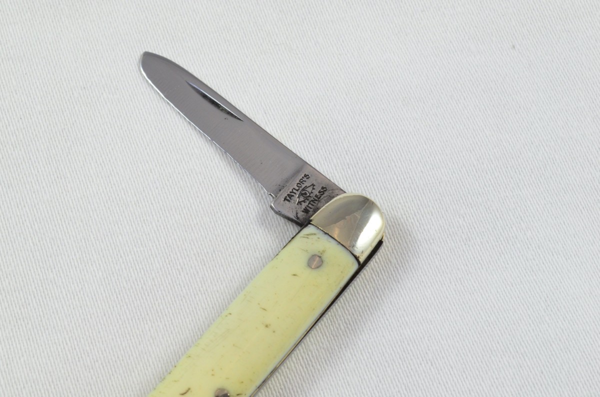Sheffield Taylors Eye Witness Imitation Ivory Handled Pocket Pen Knife c.1925 - Image 3
