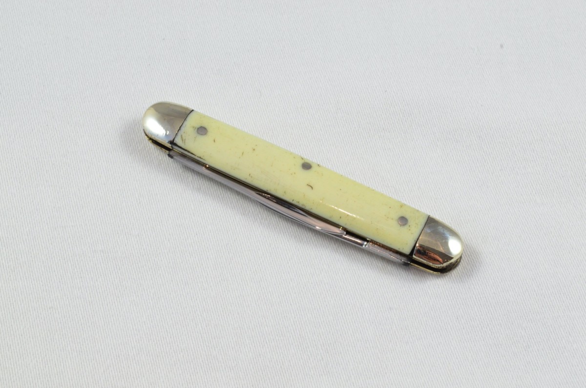 Sheffield Taylors Eye Witness Imitation Ivory Handled Pocket Pen Knife c.1925 - Image 4