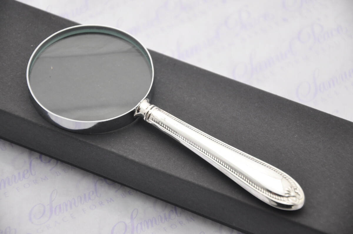 John Biggin Fine Bead Sterling Silver Magnifying Glass Sheffield 1931