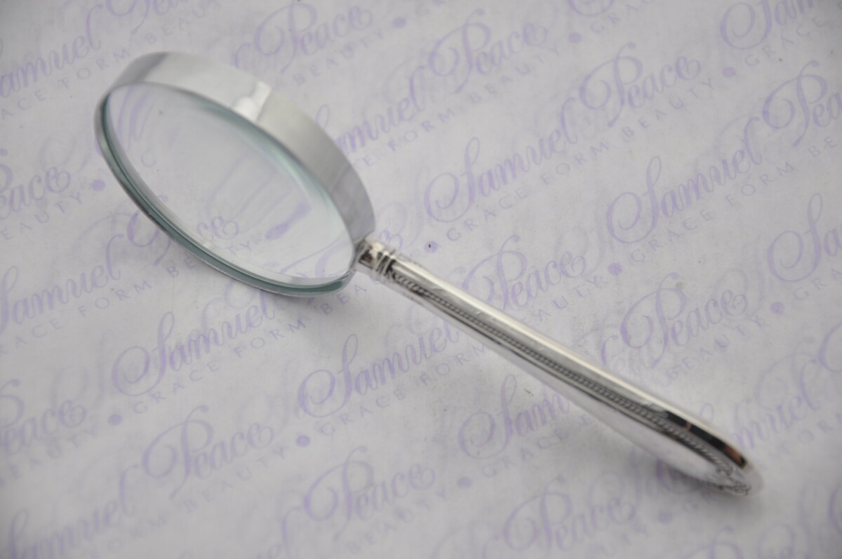 John Biggin Fine Bead Sterling Silver Magnifying Glass Sheffield 1931 - Image 4