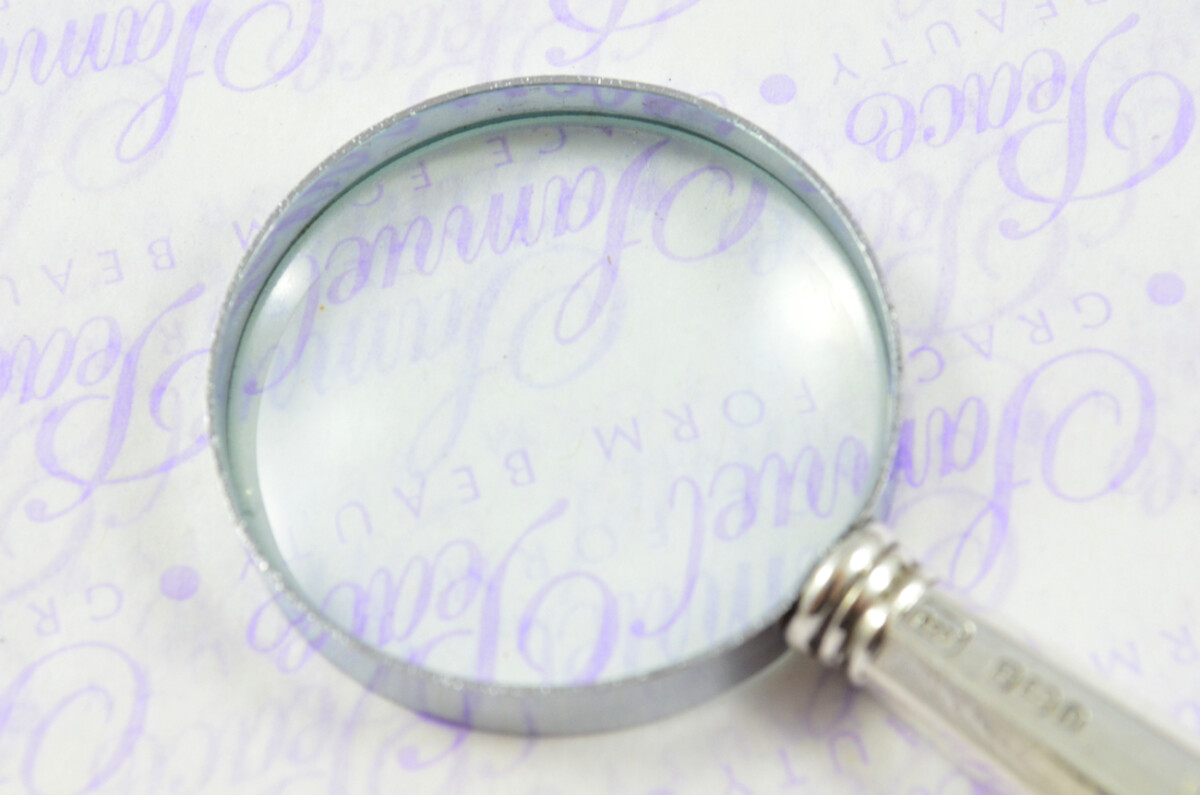 Harrison Bros & Howson Fluted Pistol Pattern Sterling Silver Magnifying Glass Sheffield 1907 - Image 5